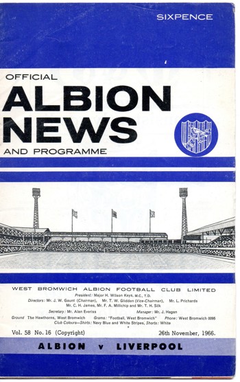 Match programme